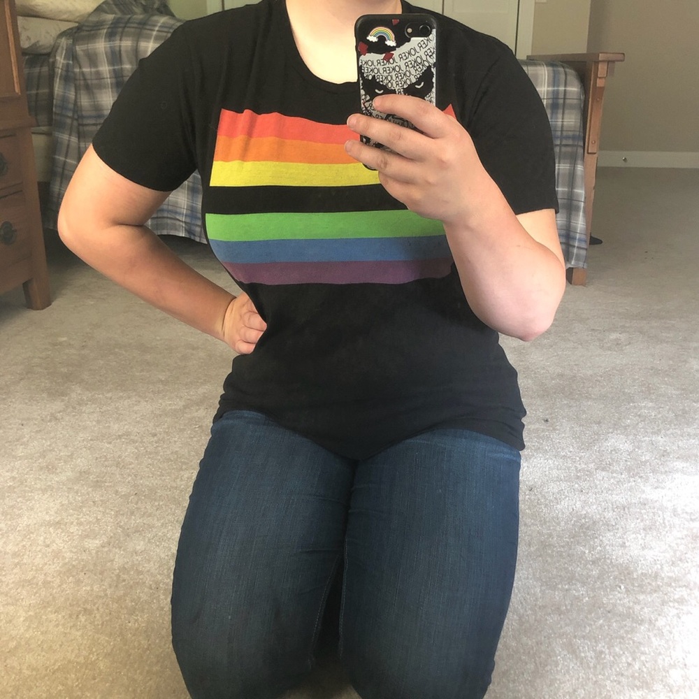 Black Matter Rainbow LGBT Pride Flag T-Shirt
